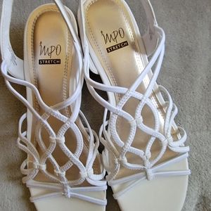Womens 9.5 dressy sandals Impo- White